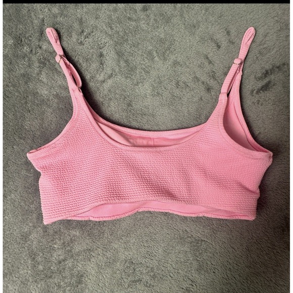 Old Navy Active PowerPress Sports Bra Swim Top Med Support Strappy Pink Size M - Picture 3 of 6